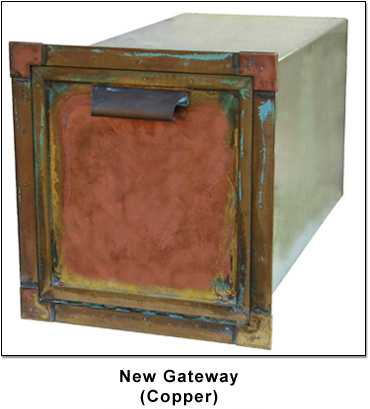 Recessed Non Locking<br>Solid Brass/Copper Gateway Mailbox